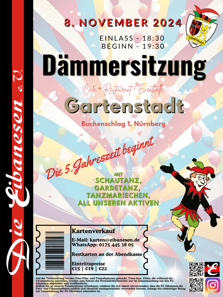 Dämmersitzung 2024 @ Gesellschaftshaus Gartenstadt