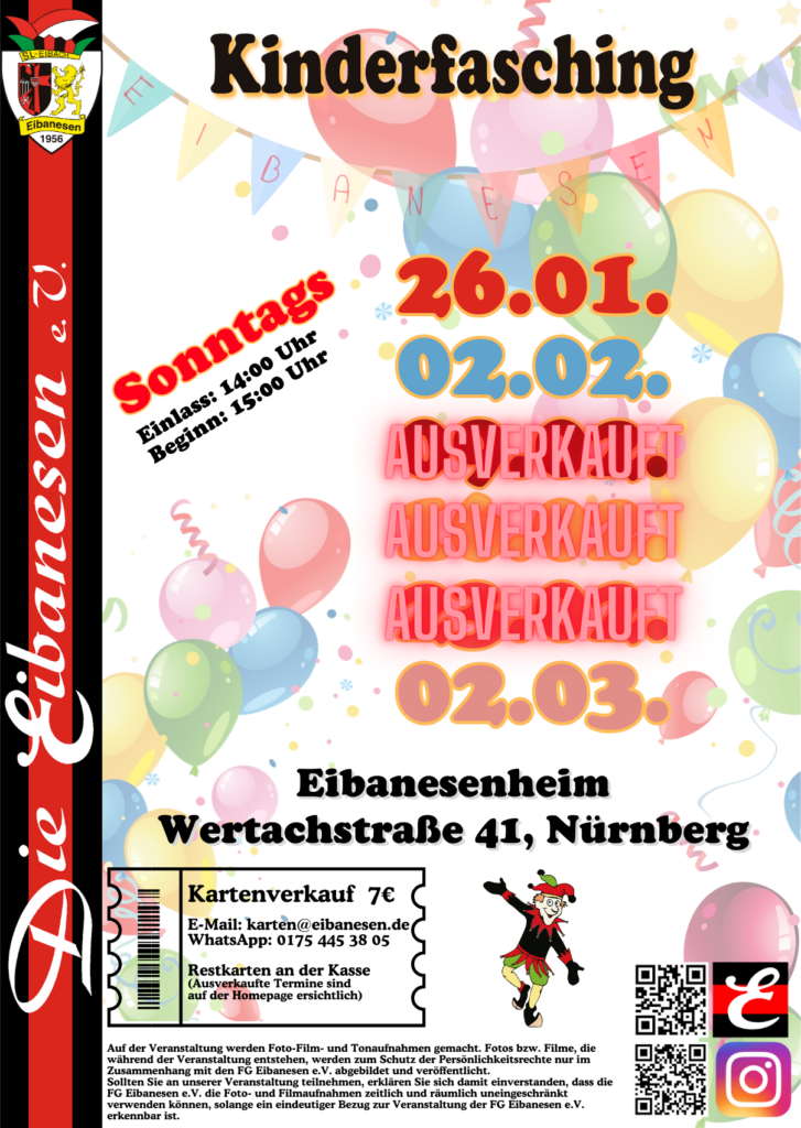 1. Kinderfasching 2025 @ Eibanesenheim